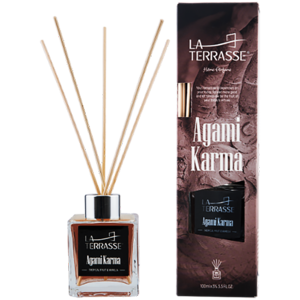 خوشبو کننده آگامی کارما لاتراس (La Terrasse Agami Karma Air Freshener 100ml) لاتراس قهوه ای مکعبی
